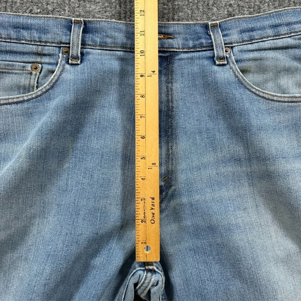 Levi's 550 Mens Straight Jeans 38x34 Blue Distressed Denim Relaxed Fit Mid Rise